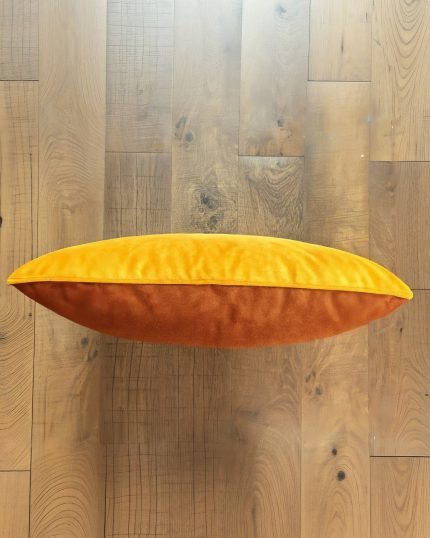 Double Sided Velvet Pillow Marigold/Rust