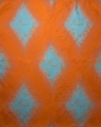 blu orange silk