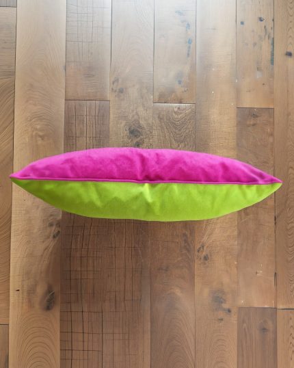 Double Sided Velvet Pillow Emerald/Fuchsia